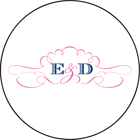 Traditional Script Letterpress Coaster Design Medium