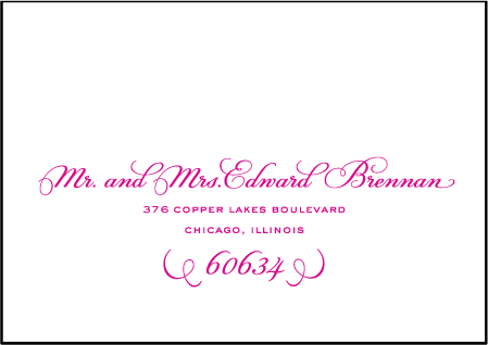 Traditional Script Letterpress Reply Envelope Design Medium