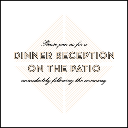 True Vintage Letterpress Reception Design Medium
