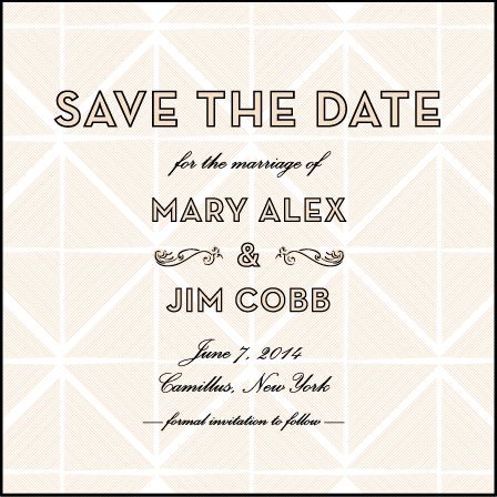 True Vintage Letterpress Save The Date Design Medium