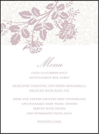 Tuileries Letterpress Menu Design Medium