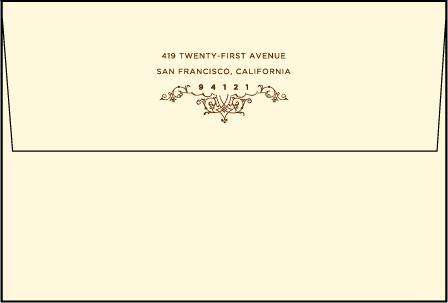 Under the Tree Letterpress Thank You Card Flat Envelope Design Medium