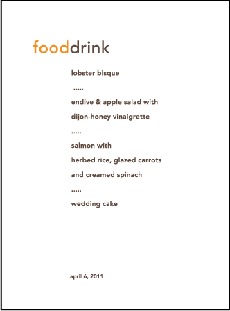 Union Letterpress Menu Design Medium