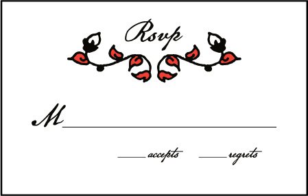 Urban Ink Letterpress Reply Postcard Front Design Medium