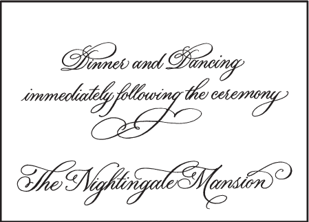 Victoria Calligraphy Letterpress Reception Design Medium