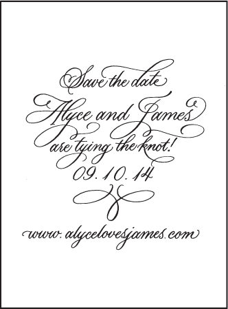 Victoria Calligraphy Letterpress Save The Date Design Medium
