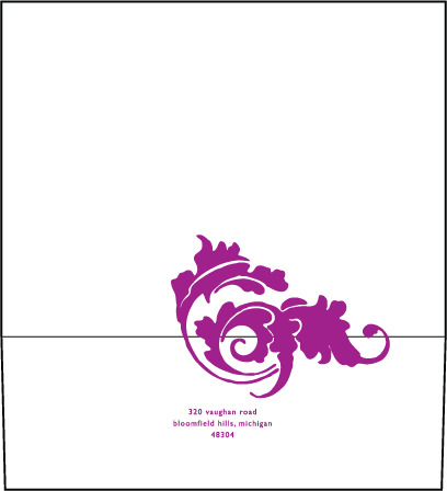 Vignette Letterpress Envelope Design Medium