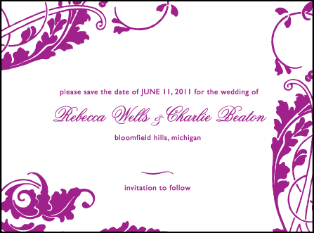 Vignette Letterpress Save The Date Design Medium
