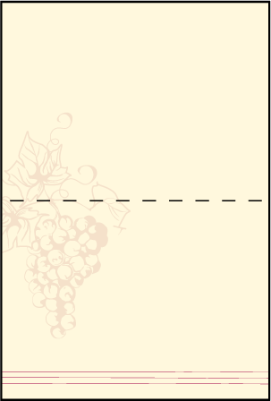 Vineyard Letterpress Placecard Fold Design Medium