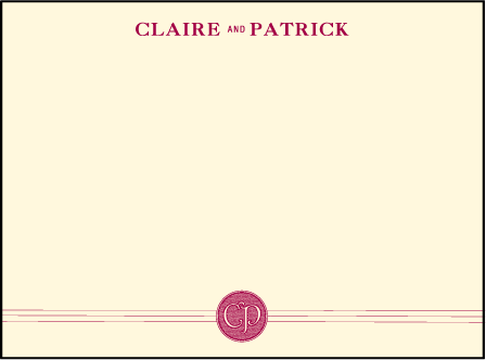 Vineyard Letterpress Thank You Card Flat Design Medium