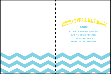 Vintage Beach Letterpress Program Design Medium