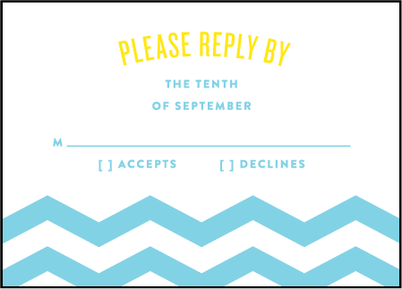 Vintage Beach Letterpress Reply Design Medium reply card
