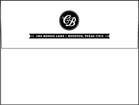 Vintage Charm Letterpress Envelope Design Medium