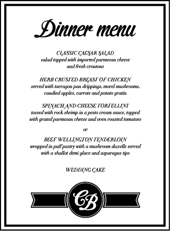 Vintage Charm Letterpress Menu Design Medium