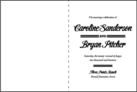 Vintage Charm Letterpress Program Design Medium