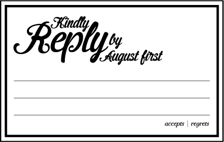 Vintage Charm Letterpress Reply Postcard Front Design Medium