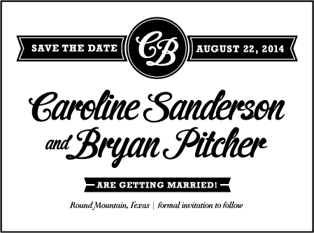 Vintage Charm Letterpress Save The Date Design Medium