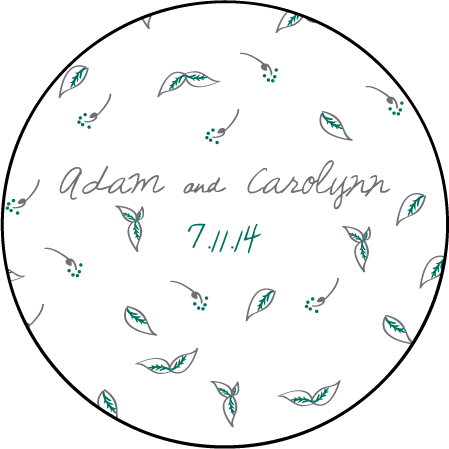 Vintage Leaves Letterpress Coaster Design Medium
