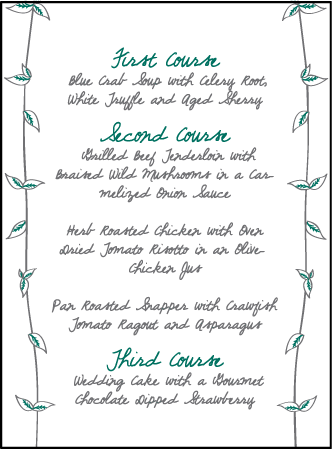 Vintage Leaves Letterpress Menu Design Medium