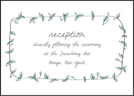 Vintage Leaves Letterpress Reception Design Medium