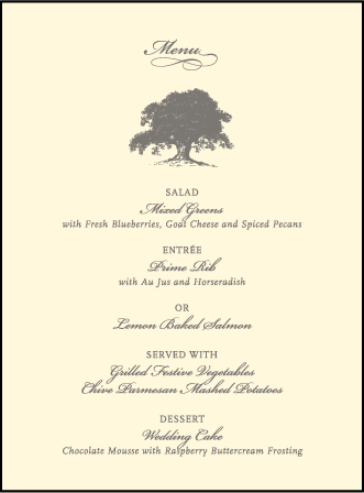 Walden Letterpress Menu Design Medium
