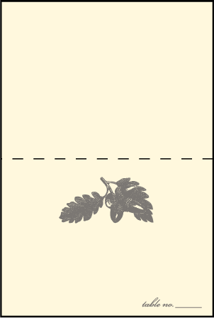 Walden Letterpress Placecard Fold Design Medium