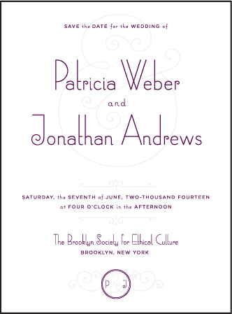 Weber Letterpress Save The Date Design Medium