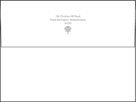 Wisteria Letterpress Envelope Design Medium
