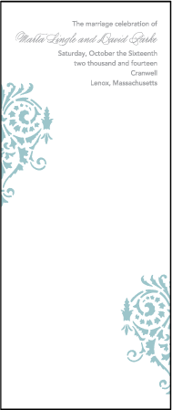 Wisteria Letterpress Program Tea Design Medium