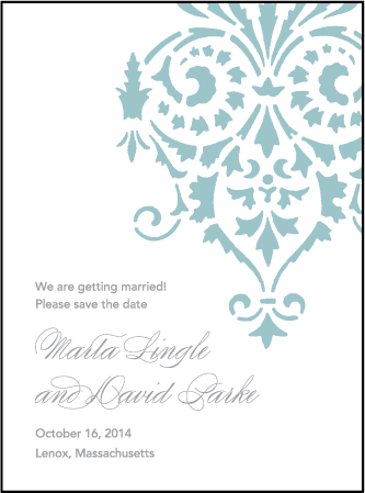 Wisteria Letterpress Save The Date Design Medium