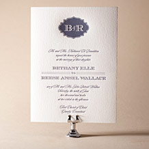 'Addison Vintage Letterpress Invitation Design Small'