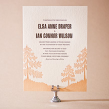 'Adirondack Letterpress Invitation Design Small'