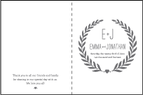Alouette Monogram Letterpress Program Design Small