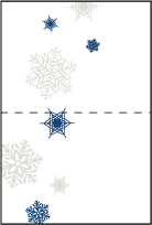 Alpine Letterpress Placecard Fold Design Small