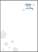 Alpine Letterpress Thank You Card Flat Design Small