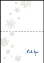 Alpine Letterpress Thank You Card Fold Design Small