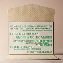 'Alton Letterpress Invitation Design Small'