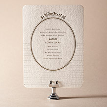 'Amelie Letterpress Invitation Design Small'