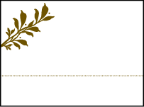 Amelie Letterpress Placecard Flat Design Small
