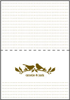 Amelie Letterpress Thank You Card Fold Design Small