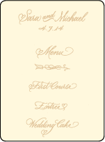 Amor Letterpress Menu Design Small