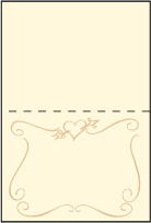 Amor Letterpress Placecard Fold Design Small