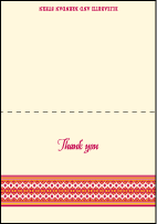 Antique Fall Letterpress Thank You Card Fold Design Small
