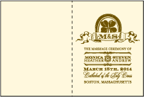 Antique Luck Letterpress Program Design Small