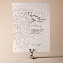 'Antoinette Letterpress Invitation Design Small'