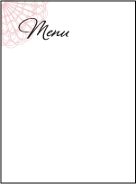 Antoinette Letterpress Menu Design Small