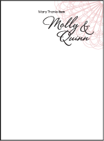 Antoinette Letterpress Thank You Card Flat Design Small