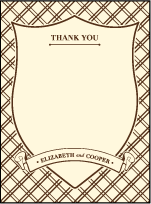 Arden Frame Letterpress Thank You Card Flat Design Small