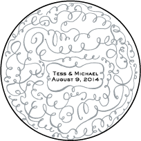 Aria Letterpress Coaster Design Small