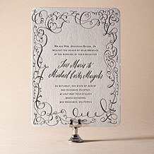 'Aria Letterpress Invitation Design Small'